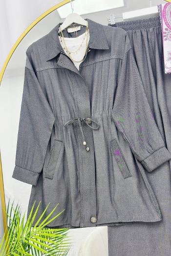 TENSEL KOT KUMAŞ PANTOLONLU TAKIM