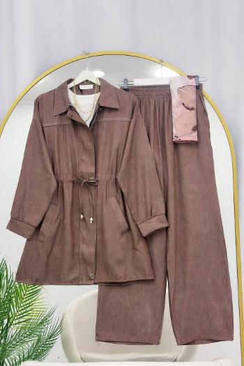 TENSEL KOT KUMAŞ PANTOLONLU TAKIM