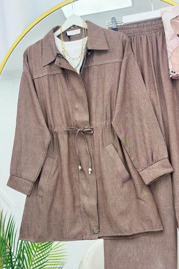 TENSEL KOT KUMAŞ PANTOLONLU TAKIM