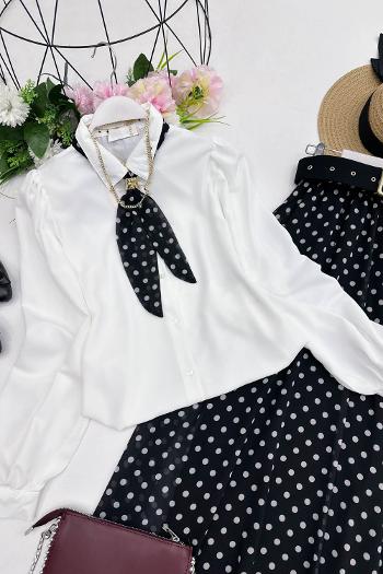 ROSA PUANLI ŞİFON ETEK TAKIM