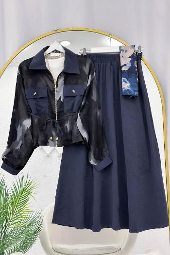 FLOŞ SATEN PREMİUM ETEKLİ TAKIM