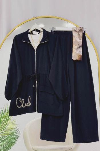 CEKETİ SİMLİ NAKIŞLI TENSEL İKİLİ TAKIM