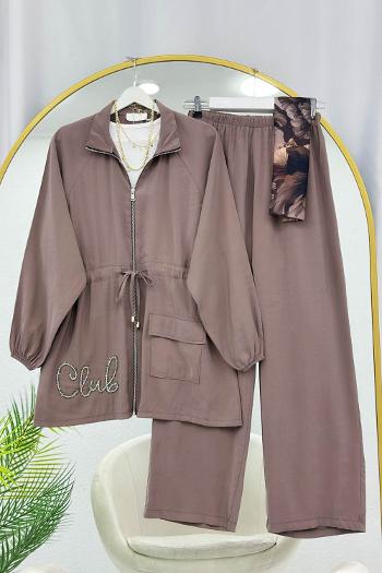 CEKETİ SİMLİ NAKIŞLI TENSEL İKİLİ TAKIM