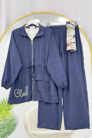 CEKETİ SİMLİ NAKIŞLI TENSEL İKİLİ TAKIM