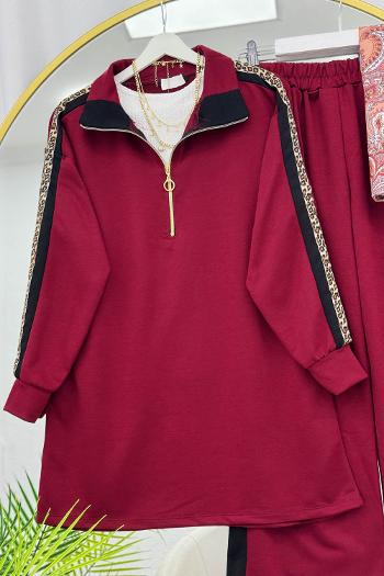 KOLLARI LEOPAR DETAYLI PANTOLON TAKIM