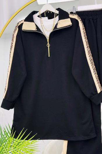 KOLLARI LEOPAR DETAYLI PANTOLON TAKIM