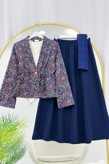 BELDEN BÜZGÜLÜ ETEKLİ KİMONO TAKIM