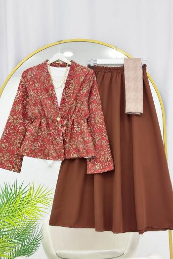 BELDEN BÜZGÜLÜ ETEKLİ KİMONO TAKIM