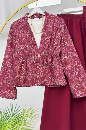 BELDEN BÜZGÜLÜ ETEKLİ KİMONO TAKIM