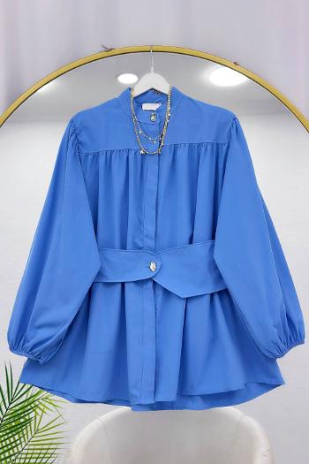 BELİ LASTİK KEMERLİ TUNİK GÖMLEK