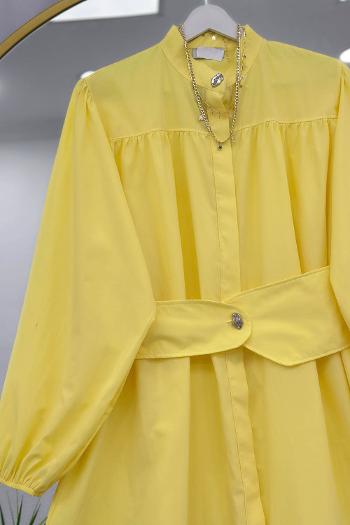 BELİ LASTİK KEMERLİ TUNİK GÖMLEK