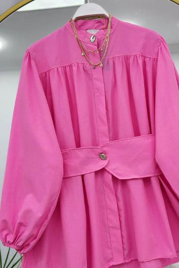 BELİ LASTİK KEMERLİ TUNİK GÖMLEK