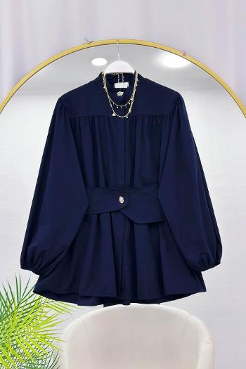 BELİ LASTİK KEMERLİ TUNİK GÖMLEK