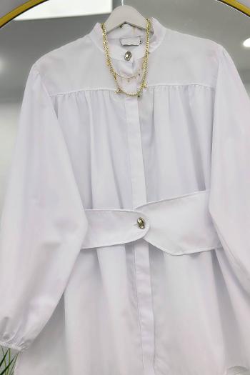 BELİ LASTİK KEMERLİ TUNİK GÖMLEK