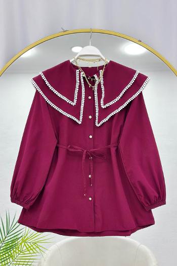 YAKASI ÇİFT KATLI PITPIT FİSTO GÖMLEK