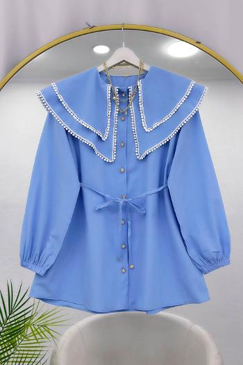 YAKASI ÇİFT KATLI PITPIT FİSTO GÖMLEK