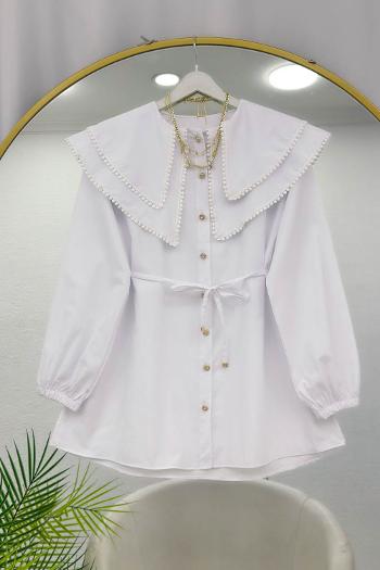 YAKASI ÇİFT KATLI PITPIT FİSTO GÖMLEK