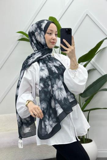 ZAMBAK ÇİÇEKLİ PAMUK ŞAL SERİSİ