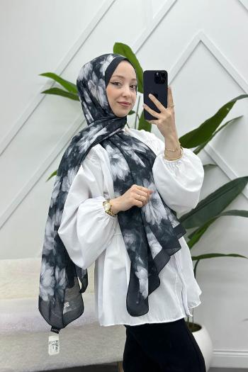 ZAMBAK ÇİÇEKLİ PAMUK ŞAL SERİSİ