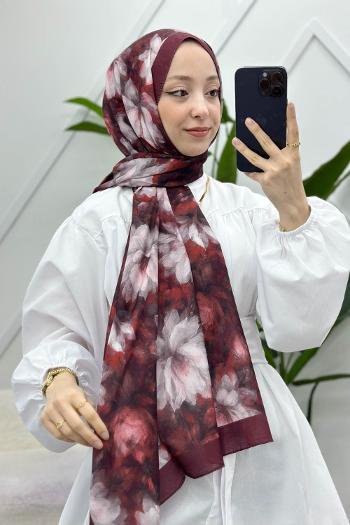 ZAMBAK ÇİÇEKLİ PAMUK ŞAL SERİSİ