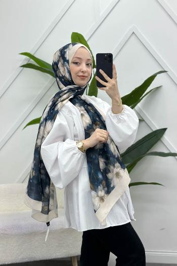 ZAMBAK ÇİÇEKLİ PAMUK ŞAL SERİSİ