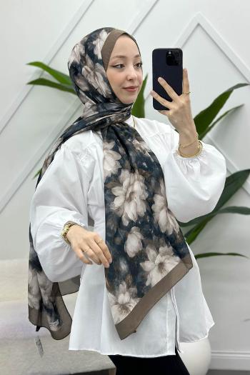 ZAMBAK ÇİÇEKLİ PAMUK ŞAL SERİSİ