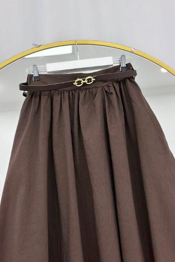 KEMERLİ BELİ LASTİKLİ ETEK