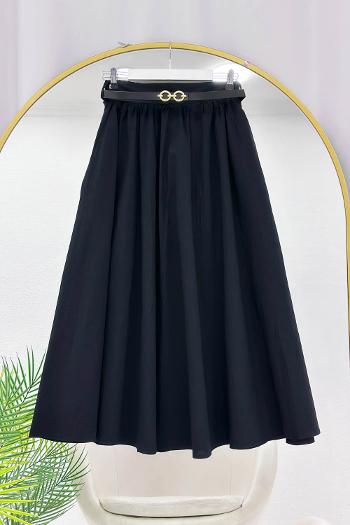 KEMERLİ BELİ LASTİKLİ ETEK