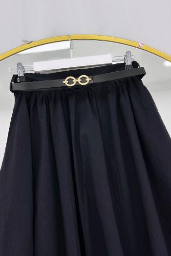 KEMERLİ BELİ LASTİKLİ ETEK