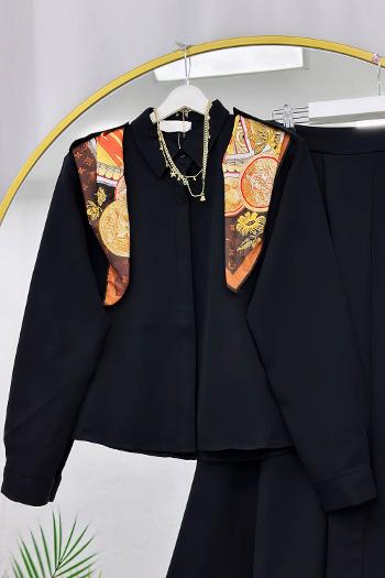 OMUZU FULAR DETAYLI ETEKLİ TAKIM