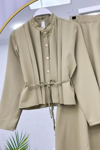 GOLD DÜĞMELİ BELİ BÜZGÜLÜ ETEK TAKIM