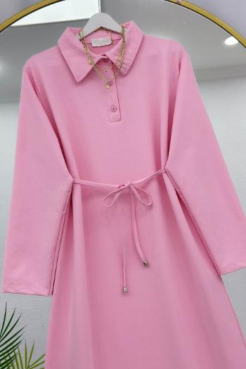 YARIM DÜĞMELİ BOYDAN ELBİSE