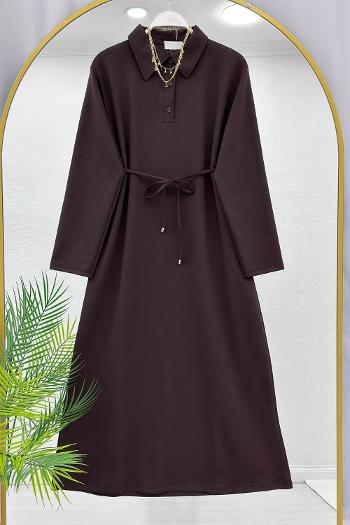 YARIM DÜĞMELİ BOYDAN ELBİSE