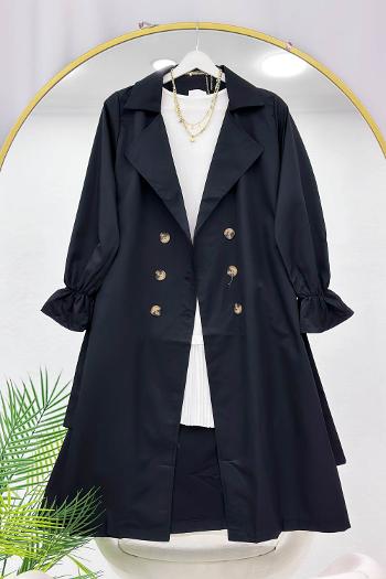 KOLU BÜZGÜLÜ KUŞAKLI TRENÇKOT