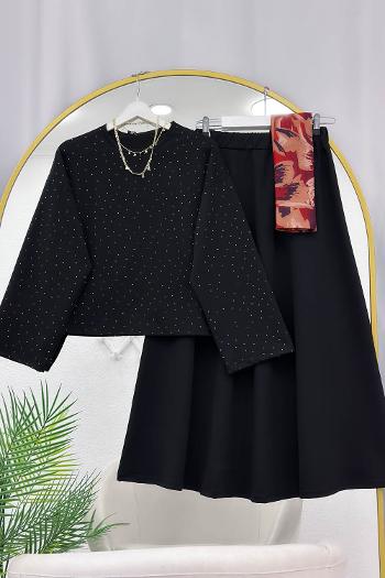 IŞILTILI PENYE ETEKLİ KADIN TAKIM