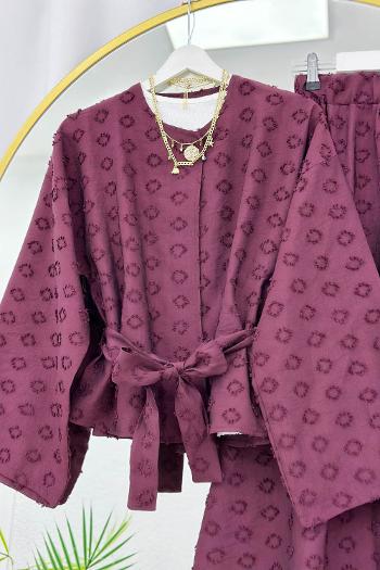 TEK DÜĞMELİ SATEN ETEKLİ TAKIM