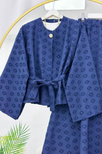 TEK DÜĞMELİ SATEN ETEKLİ TAKIM