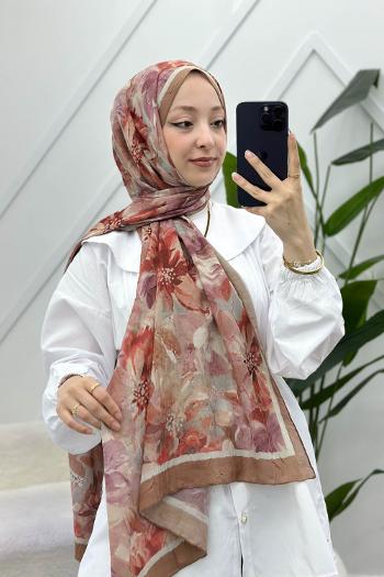 ÇARKIFELEK ÇİÇEĞİ DESENLİ BAMBU KRAŞ ŞAL