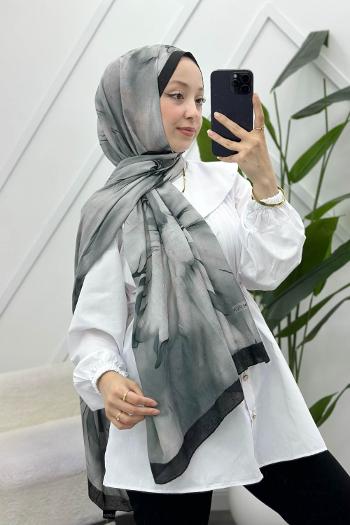 MOON ÇİÇEK DESENLİ BAMBU KRAŞ ŞAL