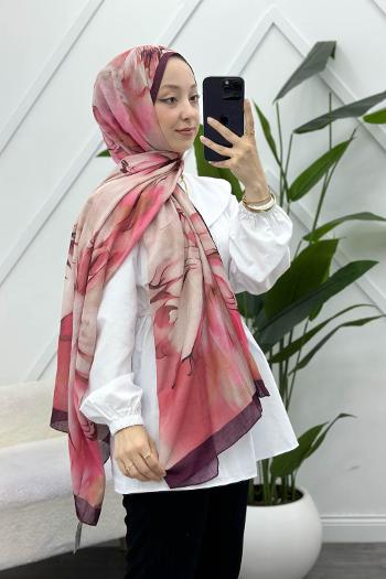 MOON ÇİÇEK DESENLİ BAMBU KRAŞ ŞAL