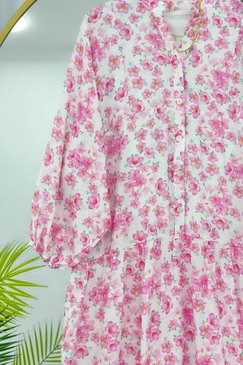 ALAÇATI MODEL OVERSİZE KESİM MNGO KUMAŞ ELBİSE
