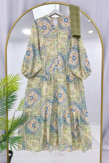 ALAÇATI MODEL OVERSİZE KESİM MNGO KUMAŞ ELBİSE