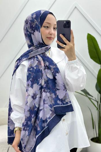 KARIŞIK ÇİÇEK DESEN PAMUK SOFT ŞAL