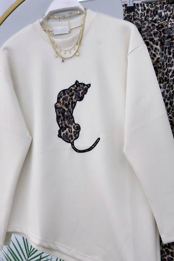 LEOPAR ASMETRİK KESİM PANTOLON TAKIM