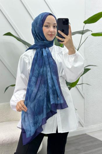 LACİVERT PAMUK SOFT ŞAL SERİSİ