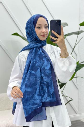 LACİVERT PAMUK SOFT ŞAL SERİSİ