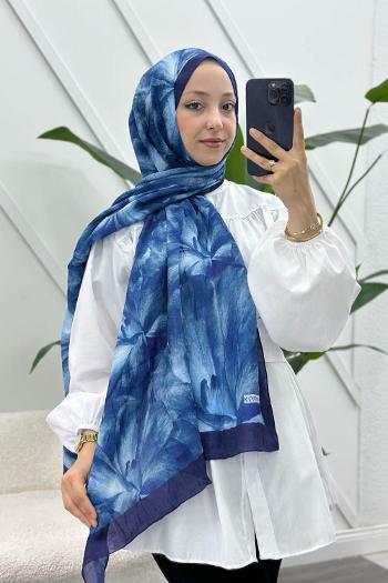 LACİVERT PAMUK SOFT ŞAL SERİSİ