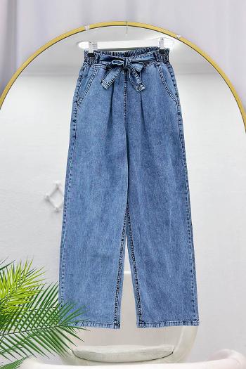 BELDEN KEMERLİ KOT PANTOLON