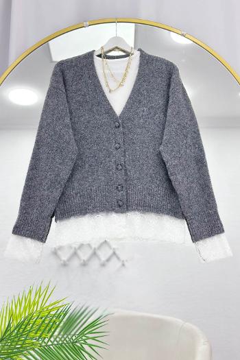 YÜN ALTI DANTELLİ DÜĞMELİ HIRKA