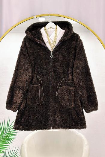 BELİ LASTİKLİ CEPLİ PELUŞ MONT